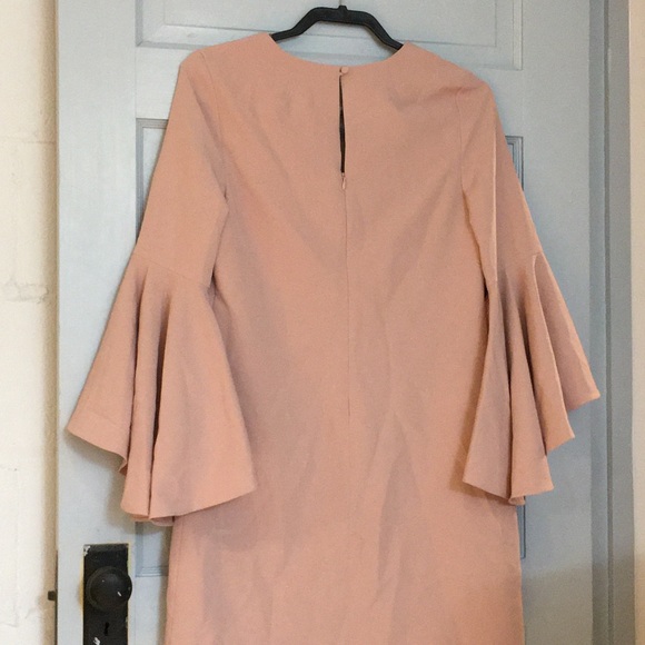 Milly Blush Pink Dress with Bell Sleeves - Picture 6 of 7